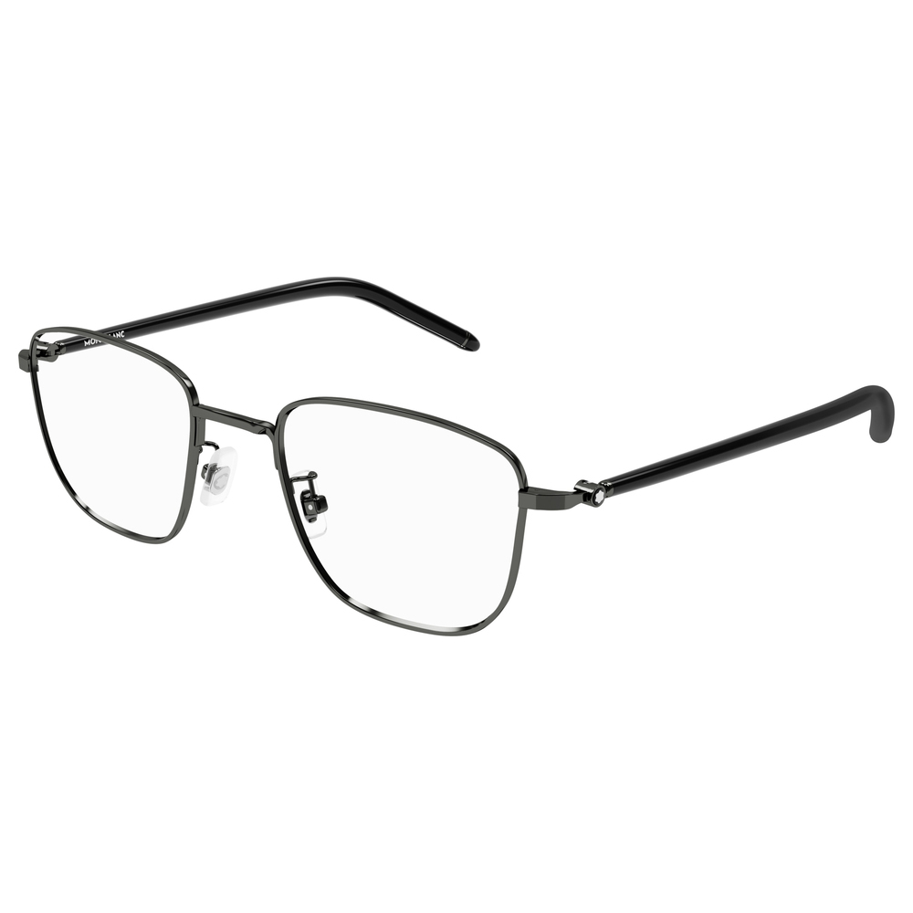 NWT Mont Blanc MB0272o Ruthenium Black Rectangle 53mm Eyeglasses